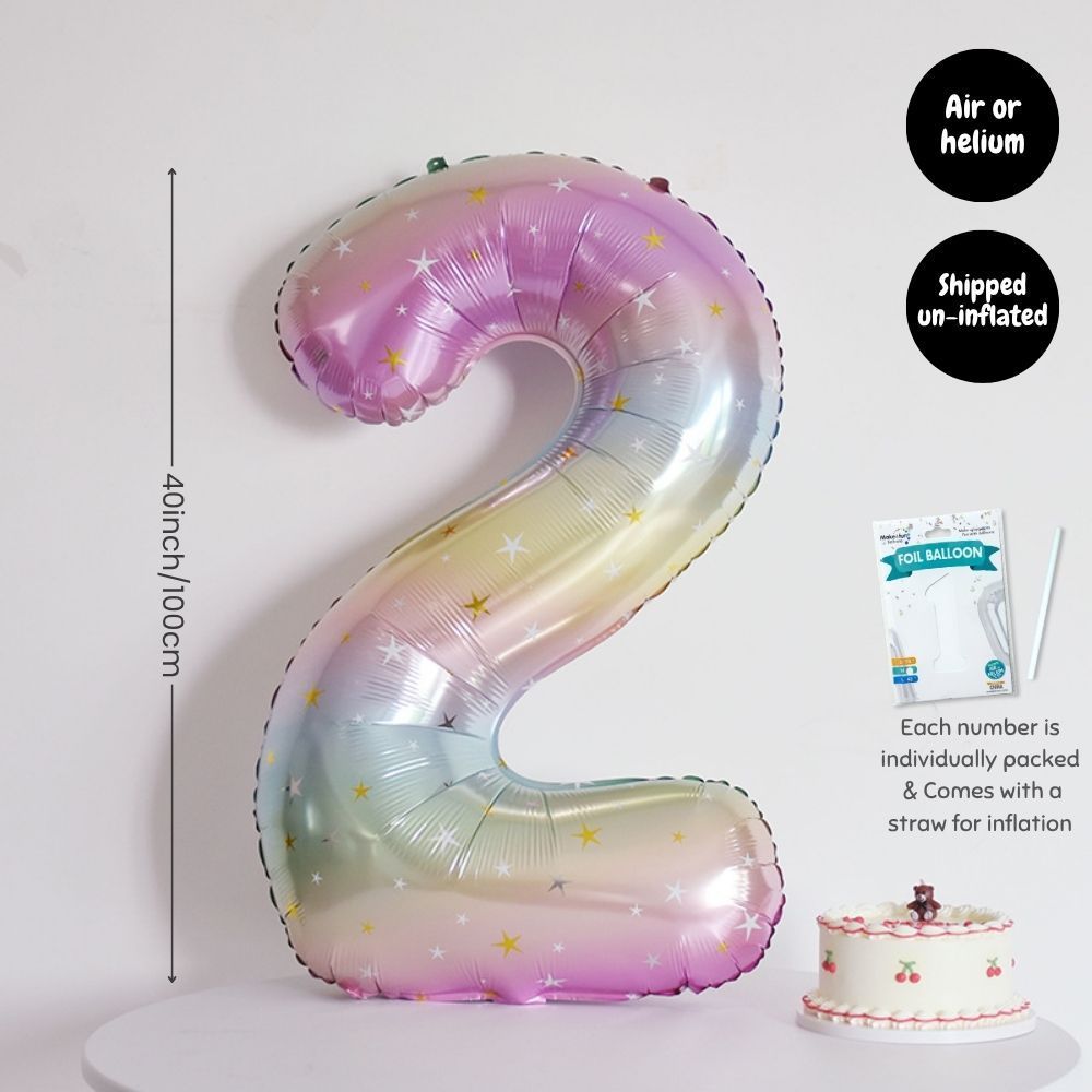Rainbow Colour Theme Birthday Banner Balloon Candle Party Decoration
