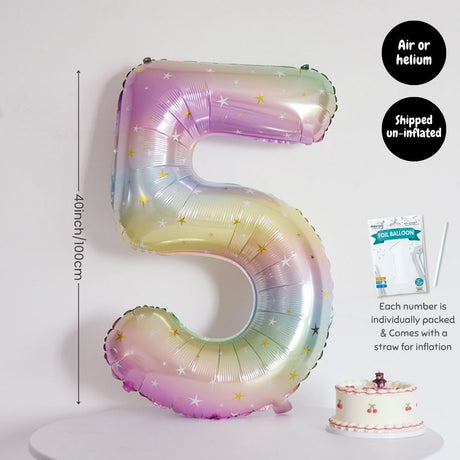 Rainbow Colour Theme Birthday Banner Balloon Candle Party Decoration