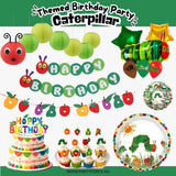 Personalised Hungry Caterpillar Theme Birthday Balloon Party Balloon Banner Decoration