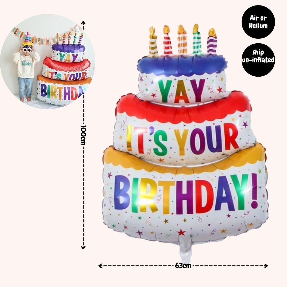 Rainbow Colour Theme Birthday Banner Balloon Candle Party Decoration