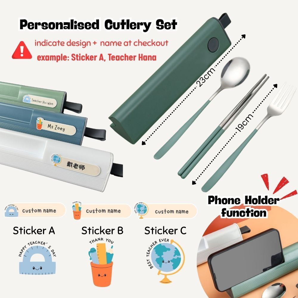 Customised Cutlery set Stainless Steel Portable Cutlery Set Wheat Straw Cutlery