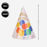 Rainbow Colour Theme Birthday Banner Balloon Candle Party Decoration
