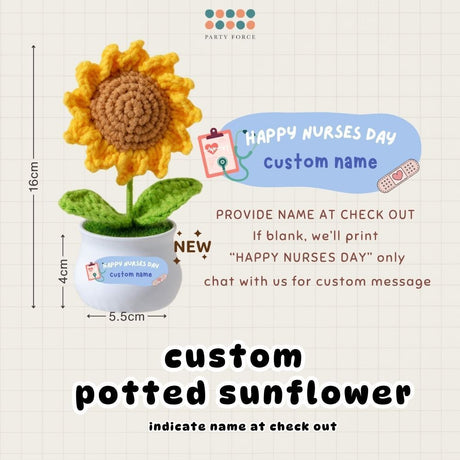 [SG Instock] Happy Nurses Day Flower Gift Banner  Cake Topper Decoration