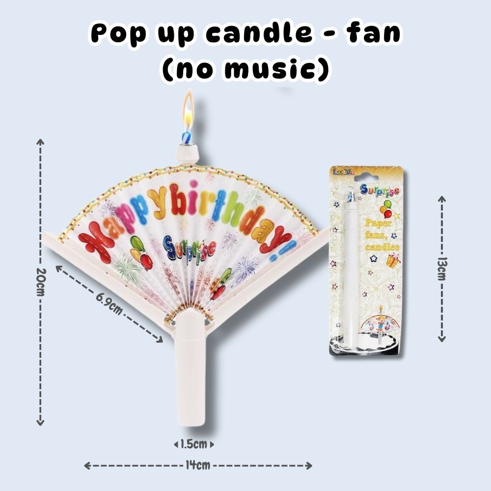 [SG Seller] -  Surprise Pop Up Banner Candle for birthday cake decoration