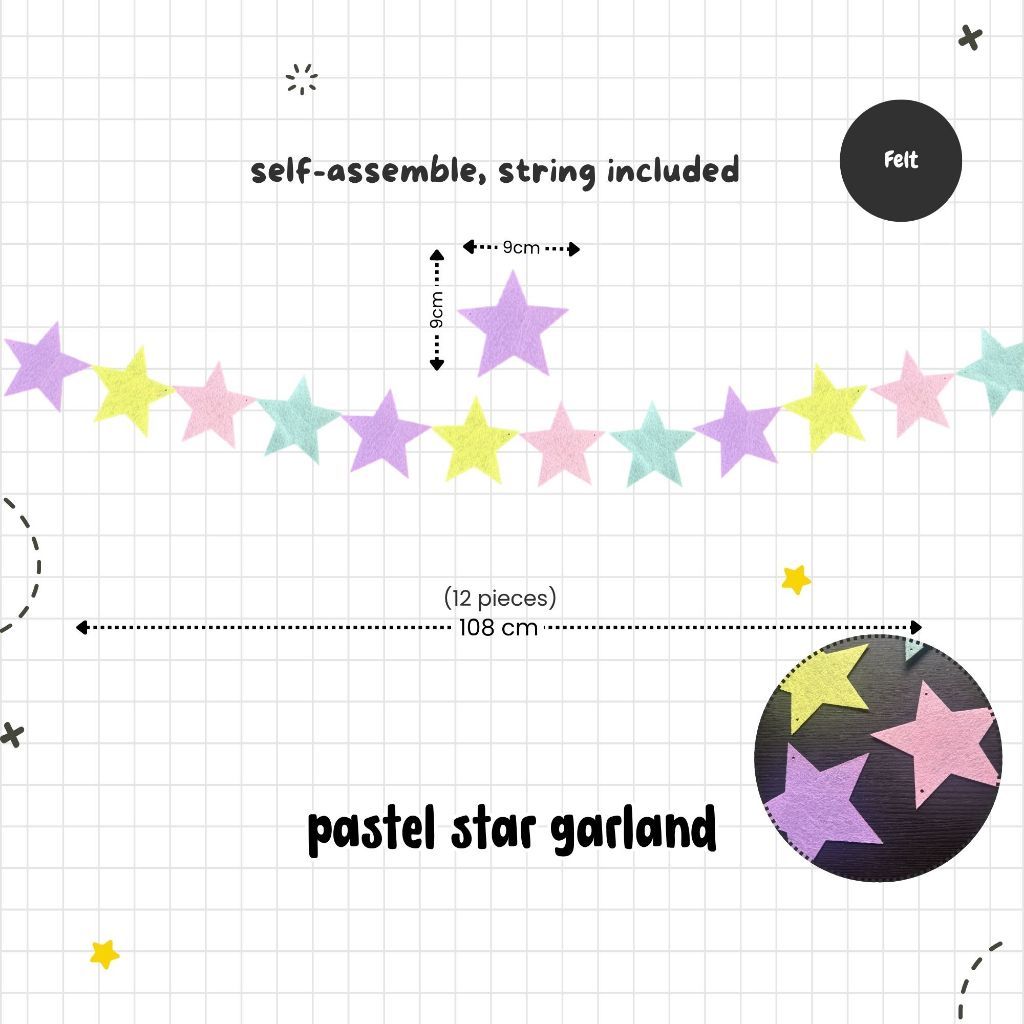 [SG Seller] - Pastel Color Theme Birthday Banner Balloon Candle Party Decoration