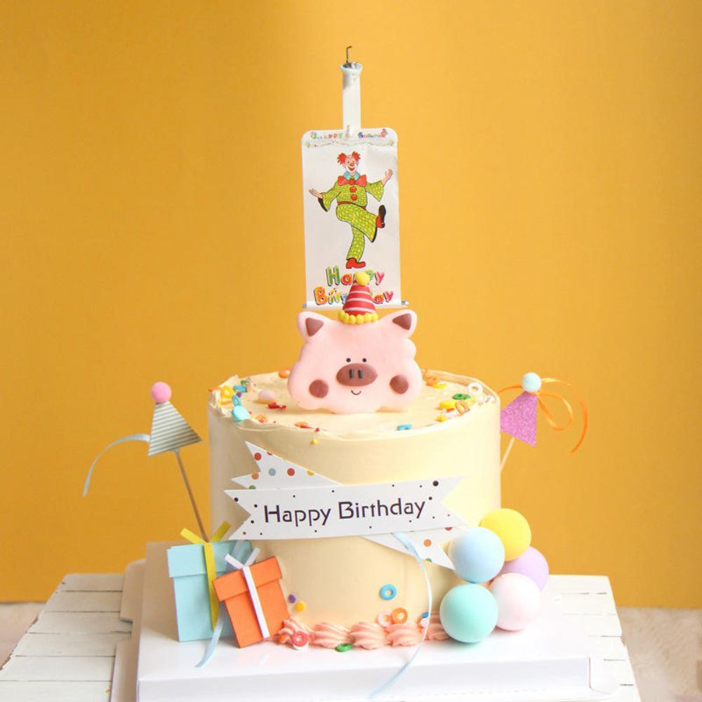 [SG Seller] -  Surprise Pop Up Banner Candle for birthday cake decoration