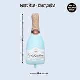 Large Size Champagne Whisky bear foil balloon for birthday party decoration