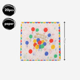 Rainbow Colour Theme Birthday Banner Balloon Candle Party Decoration
