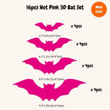 Halloween 3D Bat & Spider Wall Stickers