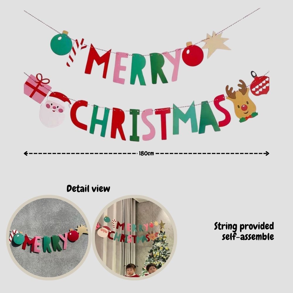 Christmas Banner Garland Decoration Christmas fairy Light