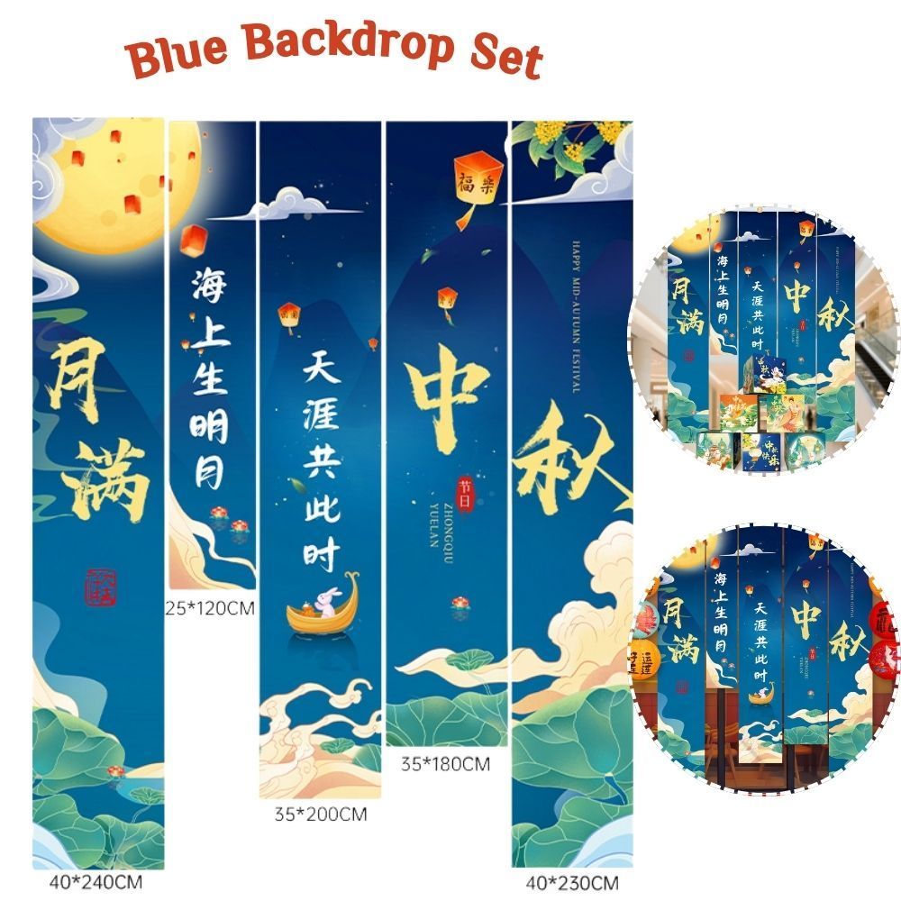 Mid autumn backdrop decoration photo props for events