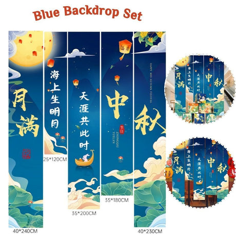 Mid autumn backdrop decoration photo props for events