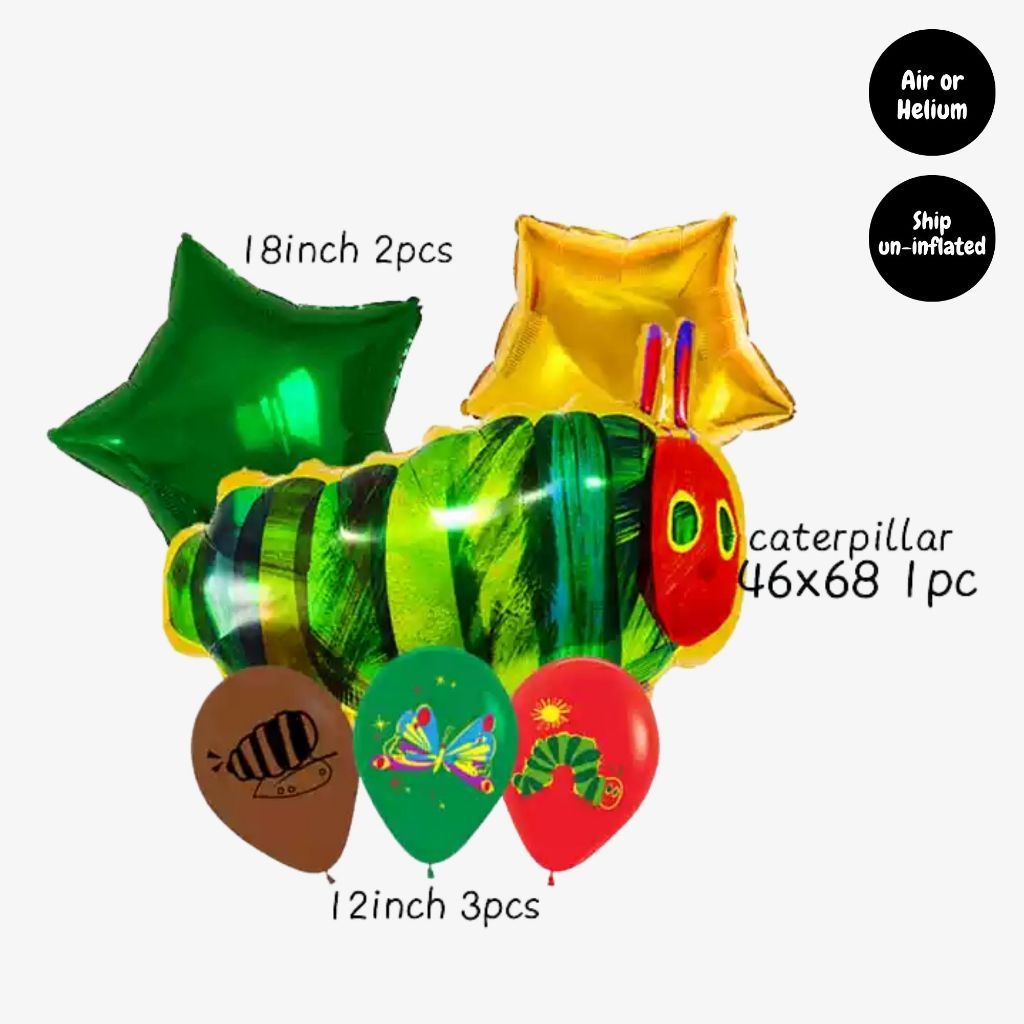 Personalised Hungry Caterpillar Theme Birthday Balloon Party Balloon Banner Decoration