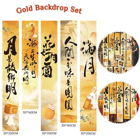 Mid autumn backdrop decoration photo props for events