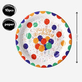 Rainbow Colour Theme Birthday Banner Balloon Candle Party Decoration
