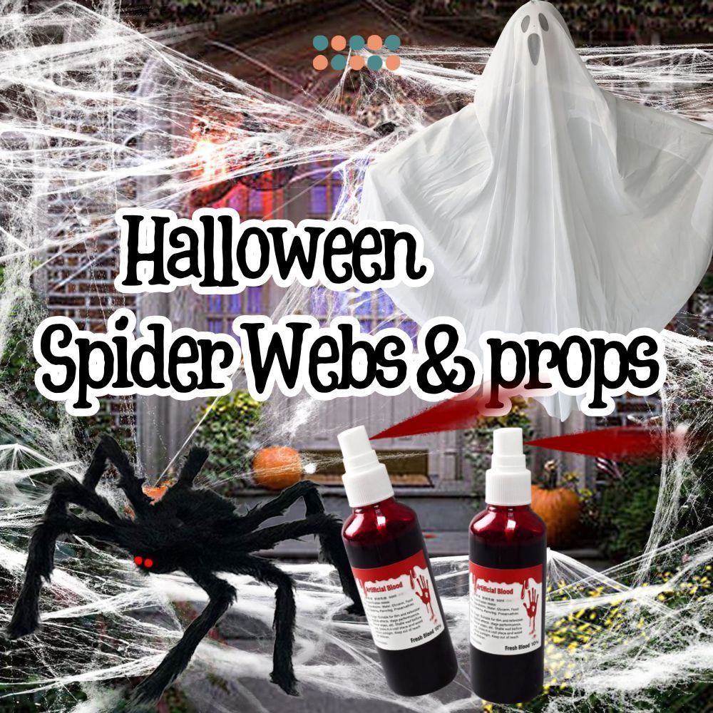 Halloween Spider Webs & Props