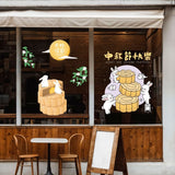 Mid-Autumn Festival electrostatic vinyl decals for Glass Window Stickers Decoration
