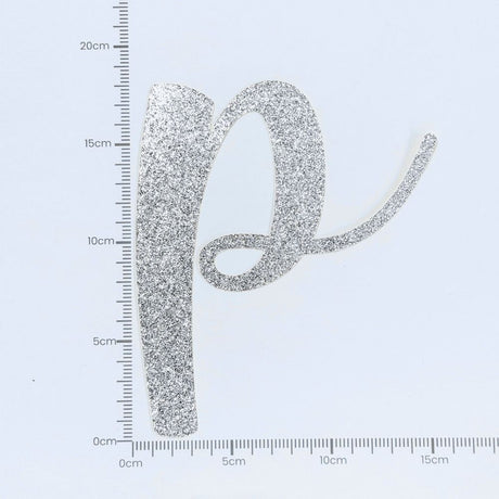 Custom Cursive Glitter Silver Script Font Banner