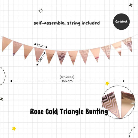 [SG Instock] Decorative Banner Garland Circle Star Flag Bunting Happy Birthday Party Decoration