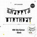 Happy Birthday Banner Garland Birthday Party Bunting Happy Birthday Foil Banner