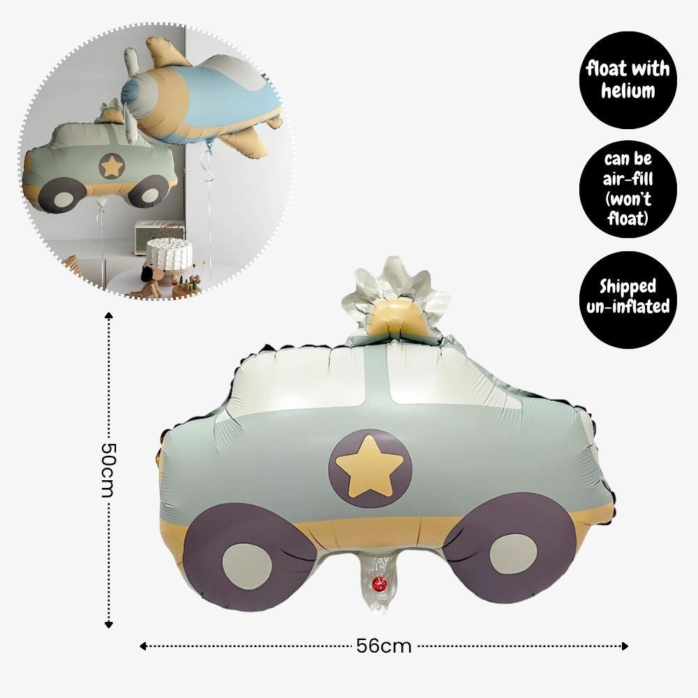 [SG Instock] - Personalised Vehicle Transportation Car Theme Birthday Party Decoration