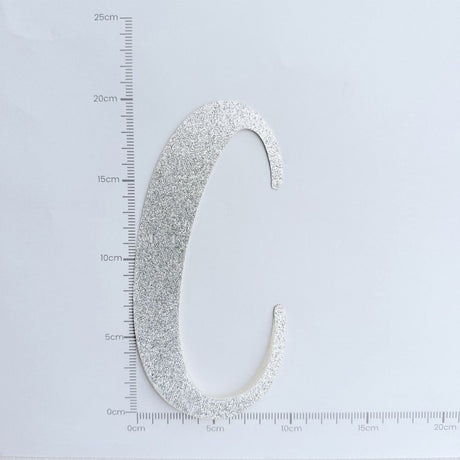 Custom Cursive Glitter Silver Script Font Banner