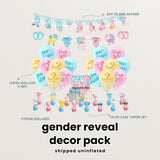 Gender Reveal Party Essentials Balloon Decoration Boy or Girl Banner Confetti Popper
