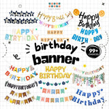 Happy Birthday Banner Garland Birthday Party Bunting Happy Birthday Foil Banner