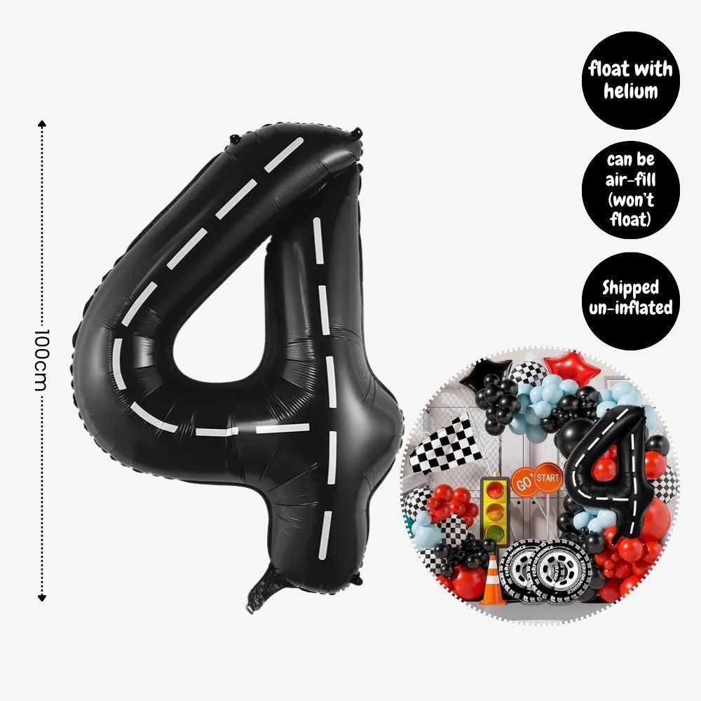 [SG Instock] - Personalised Racing car motorbike Theme Birthday Party Decoration
