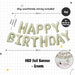 Happy Birthday Banner Garland Birthday Party Bunting Happy Birthday Foil Banner