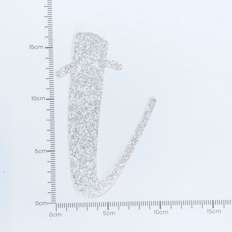 Custom Cursive Glitter Silver Script Font Banner