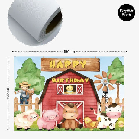 [SG Instock] - Personalised Farm Animal Theme Birthday Party Decoration