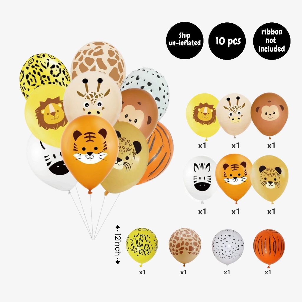[SG Instock] - Personalised Safari Animal Theme Birthday Party Decoration