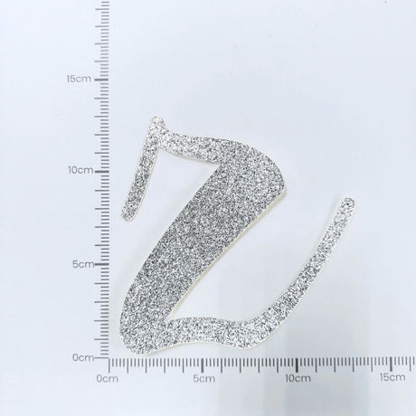 Custom Cursive Glitter Silver Script Font Banner