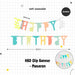 Happy Birthday Banner Garland Birthday Party Bunting Happy Birthday Foil Banner