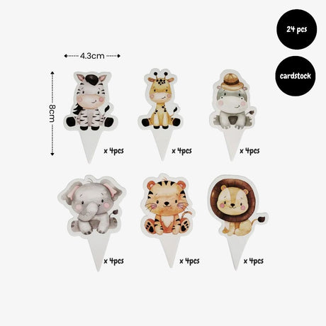 [SG Instock] - Personalised Safari Animal Theme Birthday Party Decoration