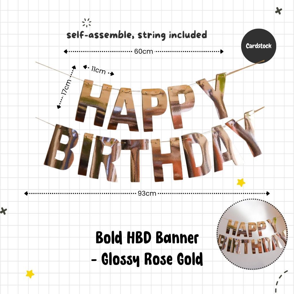 Happy Birthday Banner Garland Birthday Party Bunting Happy Birthday Foil Banner