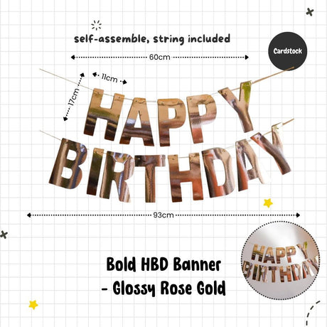 Happy Birthday Banner Garland Birthday Party Bunting Happy Birthday Foil Banner