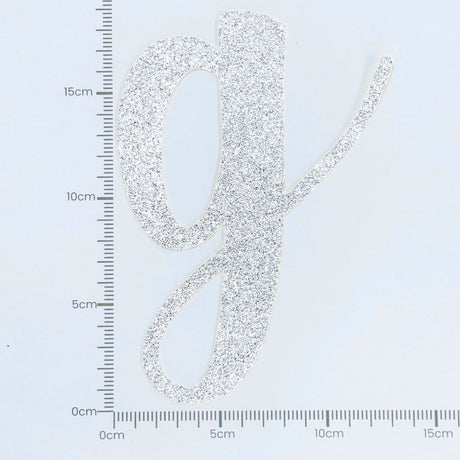 Custom Cursive Glitter Silver Script Font Banner