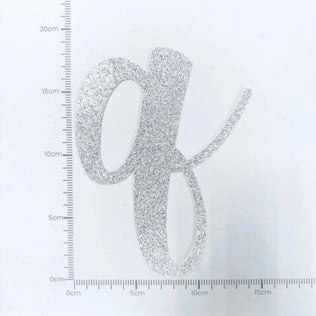 Custom Cursive Glitter Silver Script Font Banner