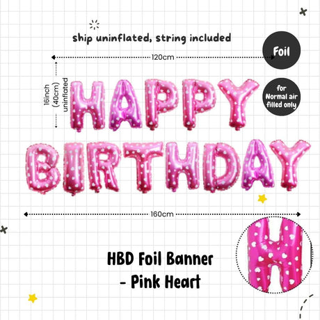 Happy Birthday Banner Garland Birthday Party Bunting Happy Birthday Foil Banner