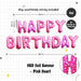 Happy Birthday Banner Garland Birthday Party Bunting Happy Birthday Foil Banner