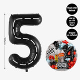 [SG Instock] - Personalised Racing car motorbike Theme Birthday Party Decoration