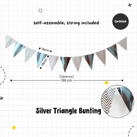 [SG Instock] Decorative Banner Garland Circle Star Flag Bunting Happy Birthday Party Decoration