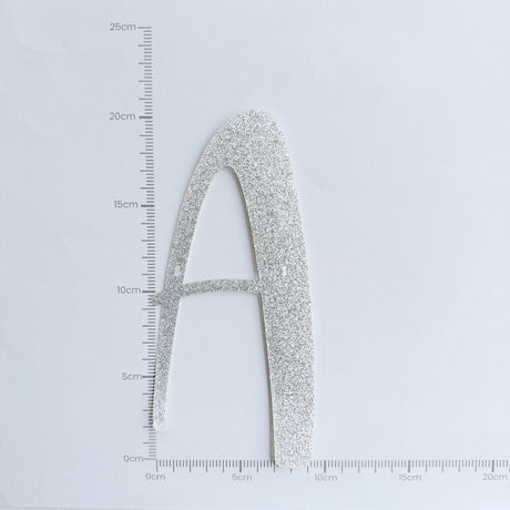 Custom Cursive Glitter Silver Script Font Banner