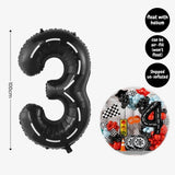 [SG Instock] - Personalised Racing car motorbike Theme Birthday Party Decoration