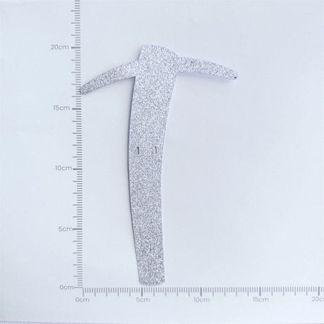 Custom Cursive Glitter Silver Script Font Banner