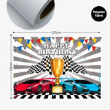 [SG Instock] - Personalised Racing car motorbike Theme Birthday Party Decoration