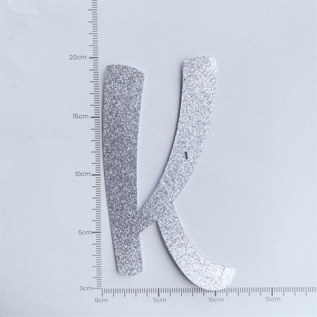 Custom Cursive Glitter Silver Script Font Banner