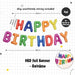 Happy Birthday Banner Garland Birthday Party Bunting Happy Birthday Foil Banner